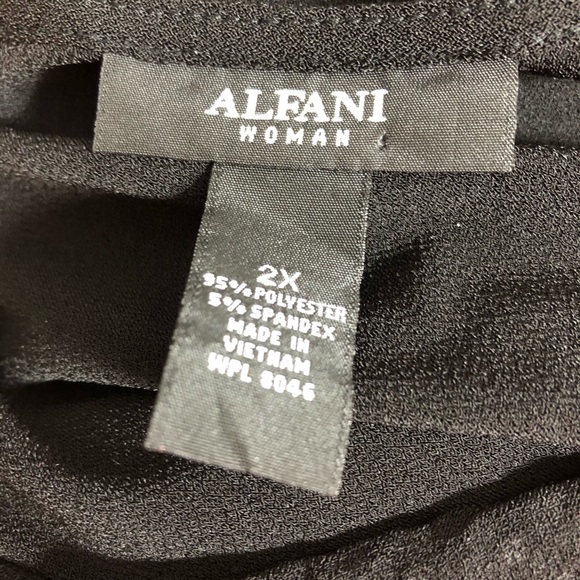 Alfani Black Dress Embellished Metallic Detailing - Picture 3 of 6